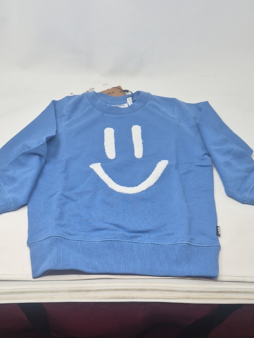 Molo Blue Sweatshirt with White Smiley